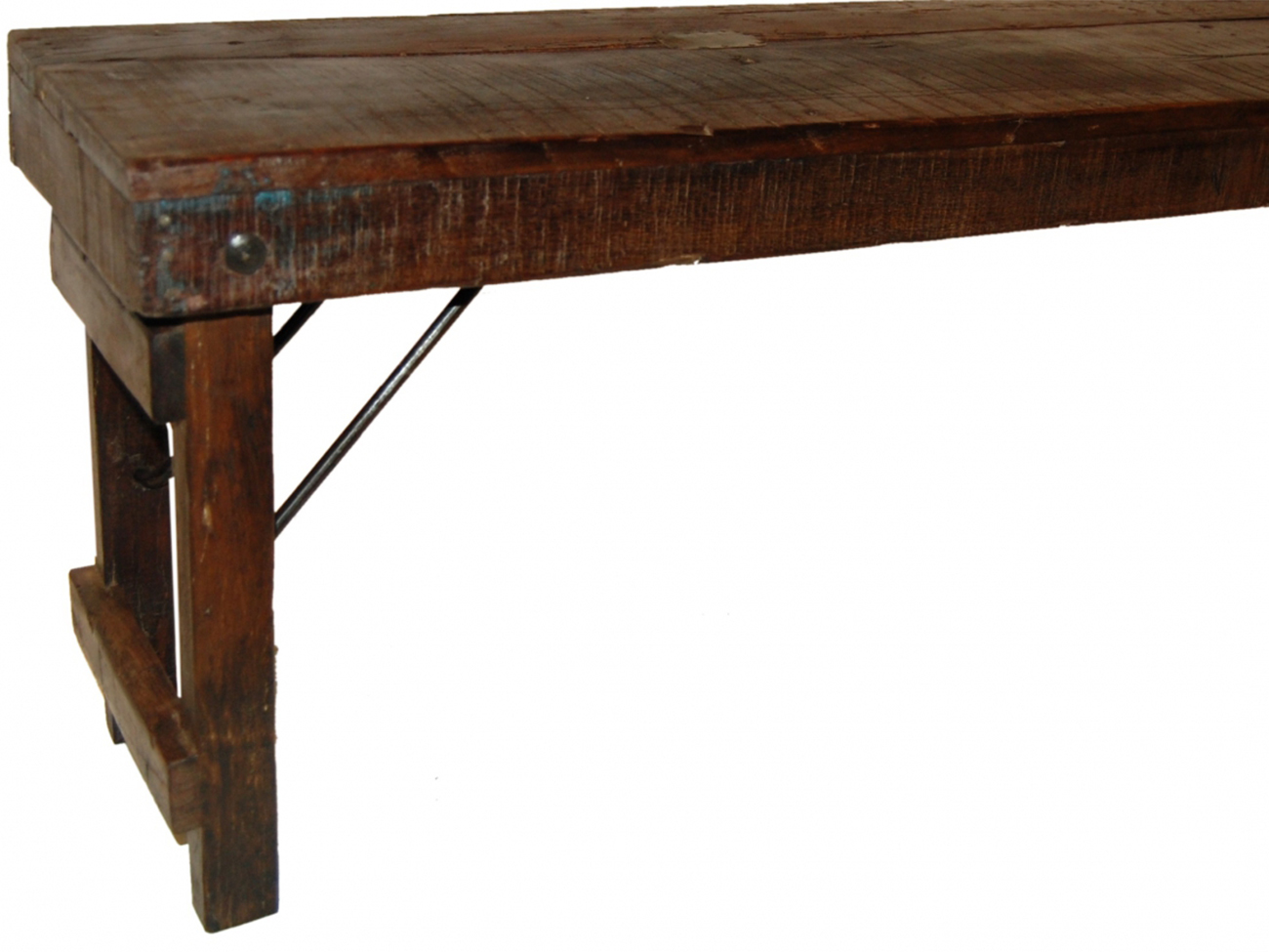 Lage houten bank - Vintage