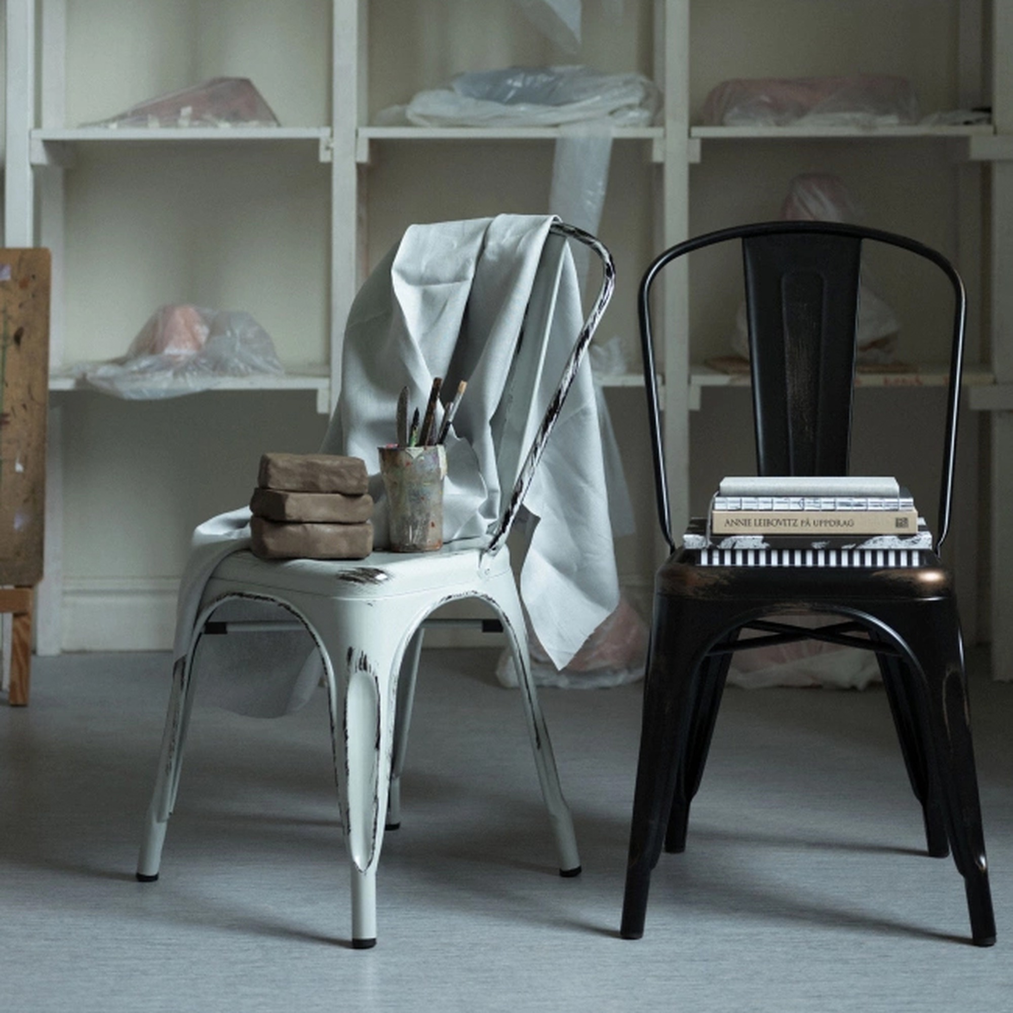 Stoel 'Montmartre' - Vintage zwart