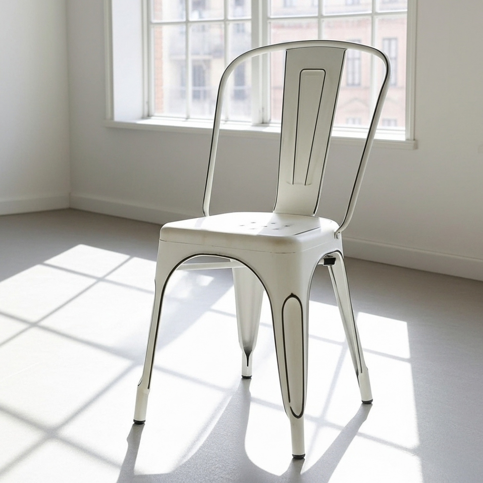 Stoel 'Montmartre' - Vintage wit