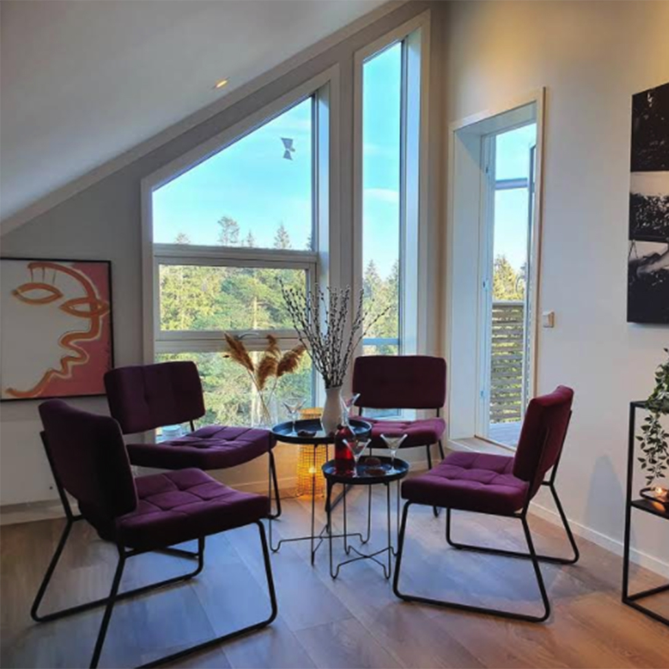 Fauteuil 'Kelly' - Bordeau/Sammet