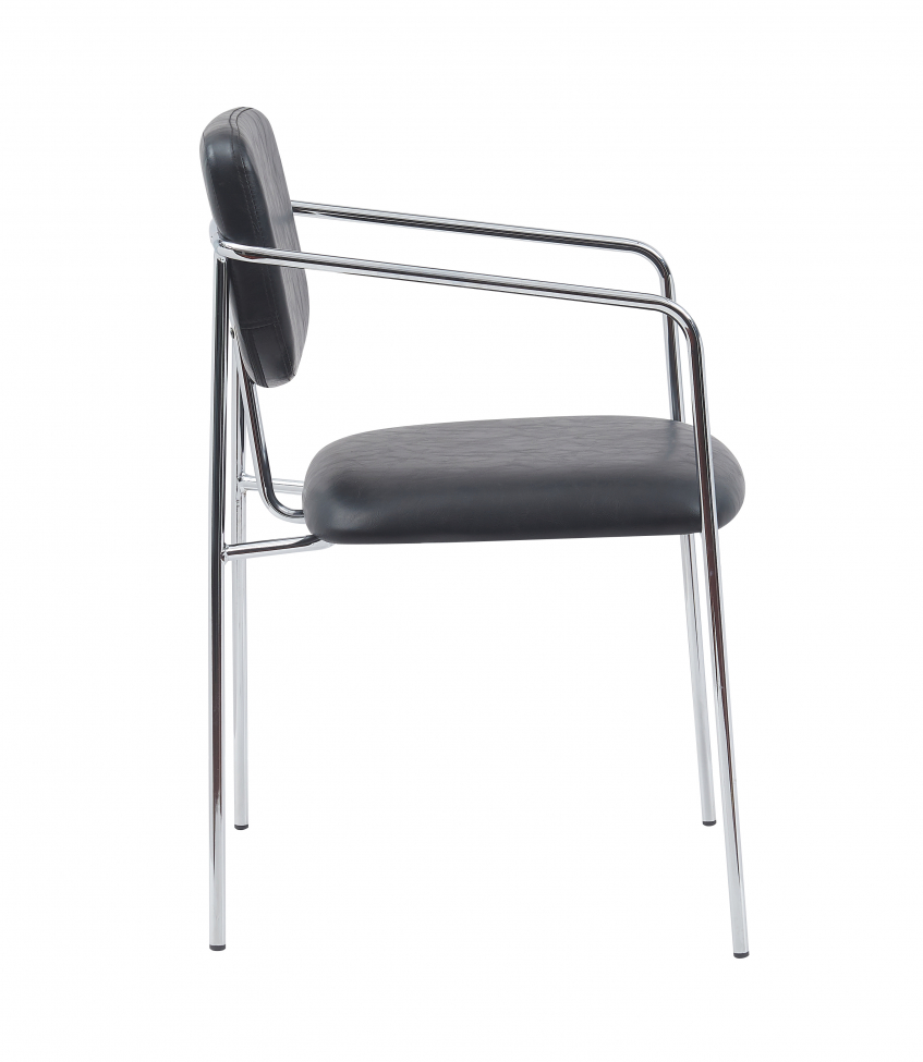 Armstoel 'Ebba' - Zwart/Zilver