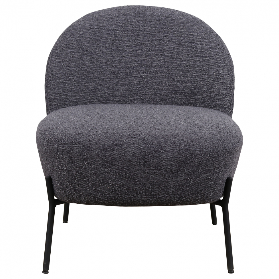 Fauteuil 'Gori' - Donkergrijs/Bouclé