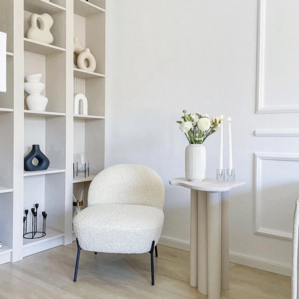 Fauteuil 'Gori' - Wit/Teddy