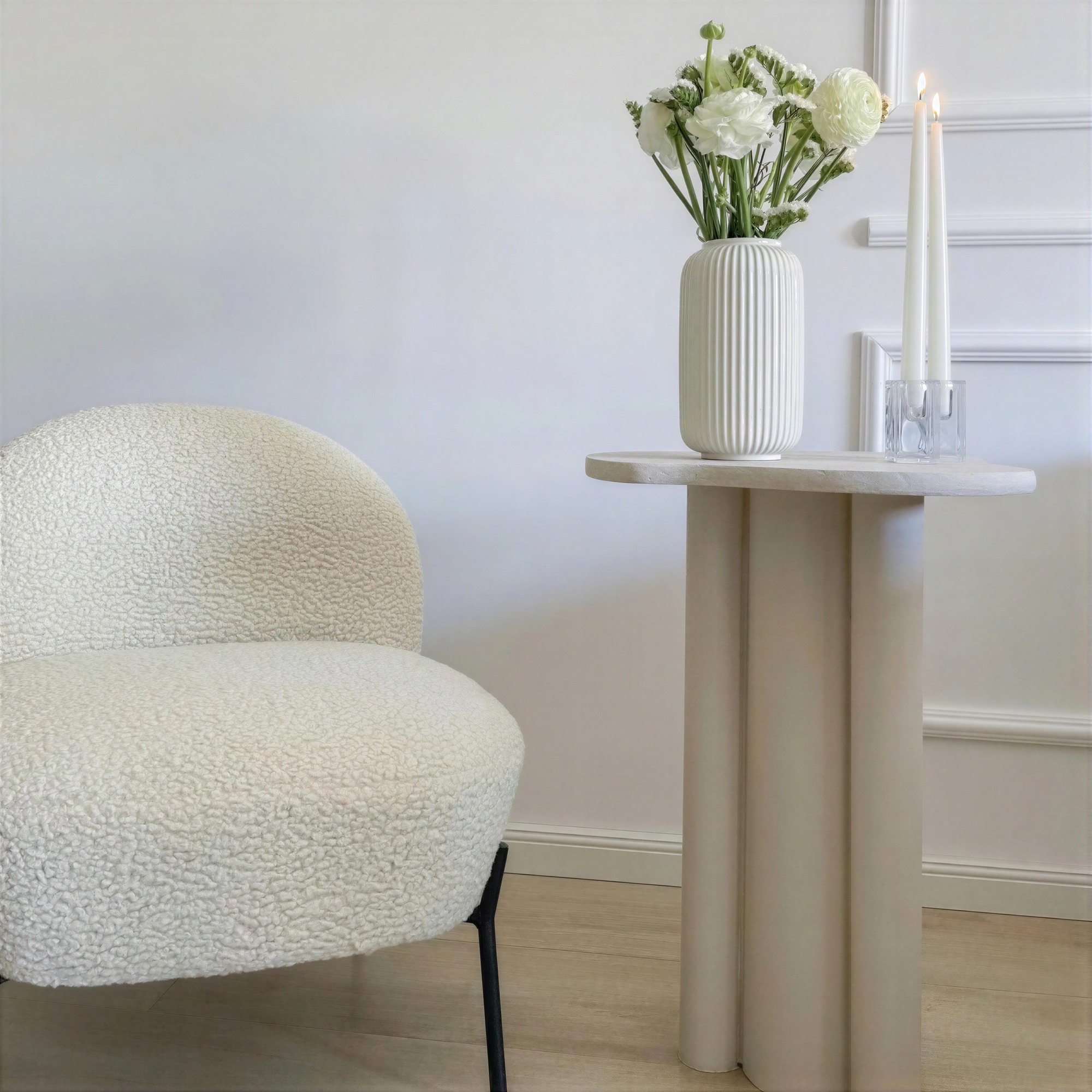 Fauteuil 'Gori' - Wit/Teddy