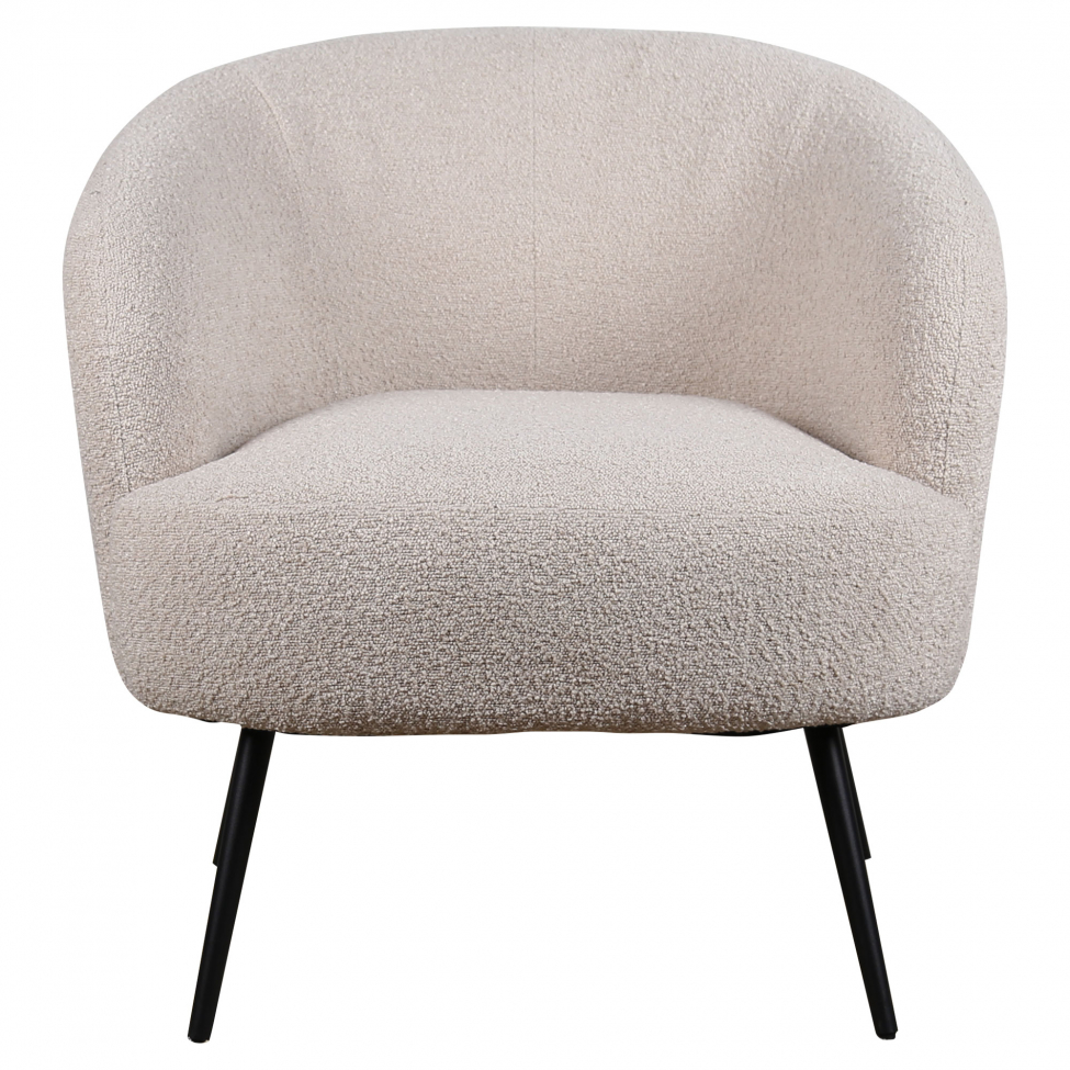 Fauteuil 'Capri' - Beige/Bouclé
