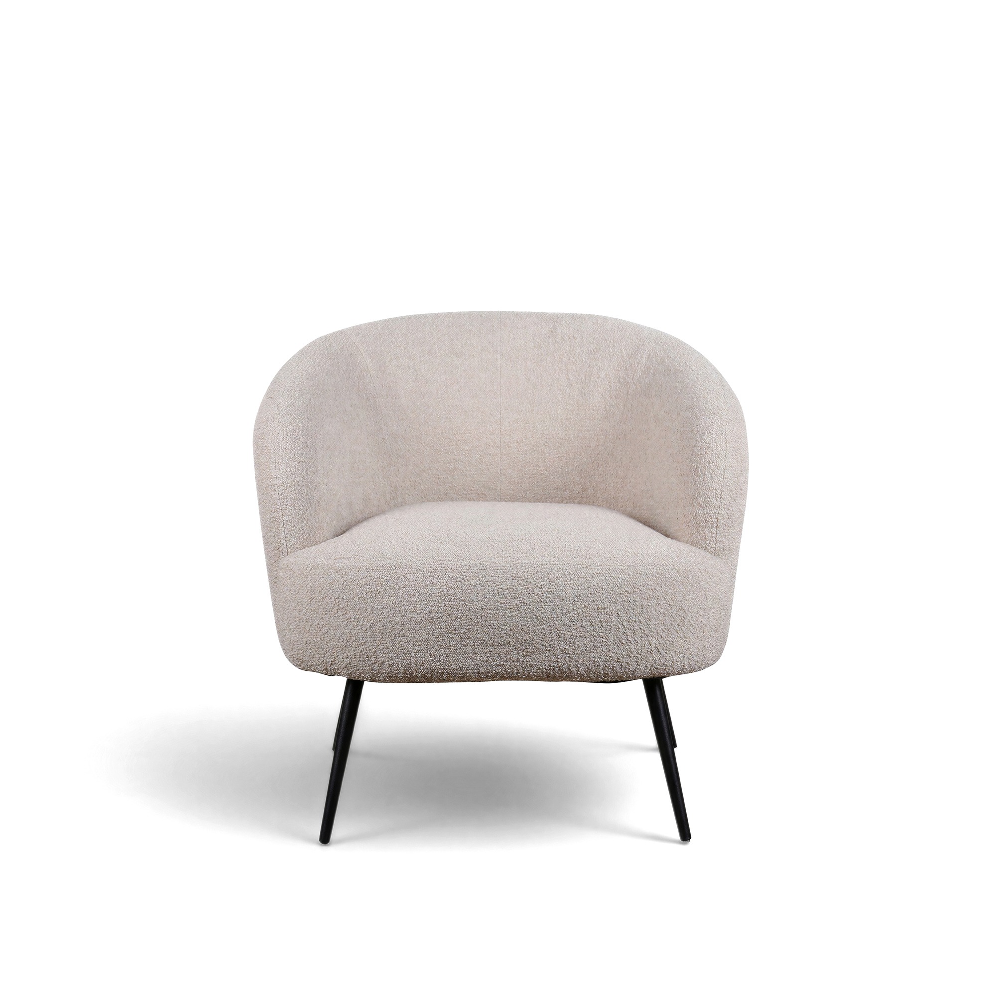 Fauteuil 'Capri' - Beige/Bouclé