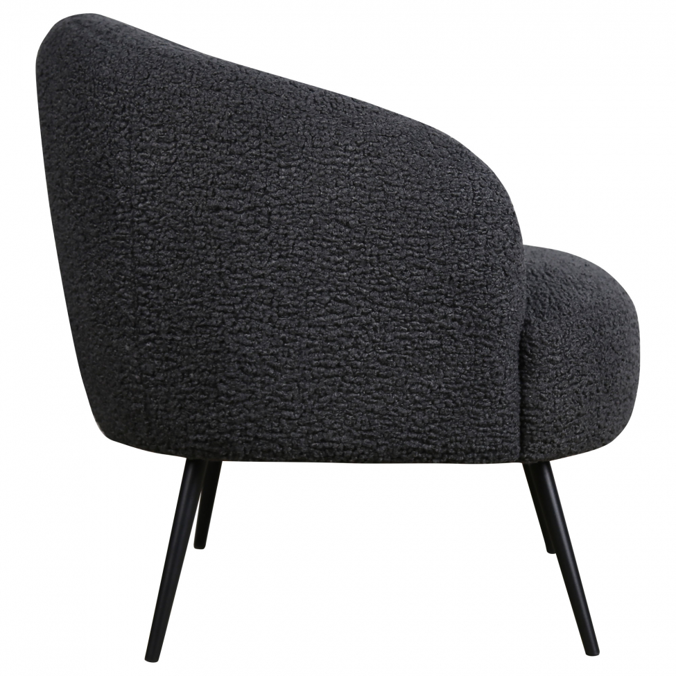 Fauteuil 'Capri' - Grijs/Bouclé