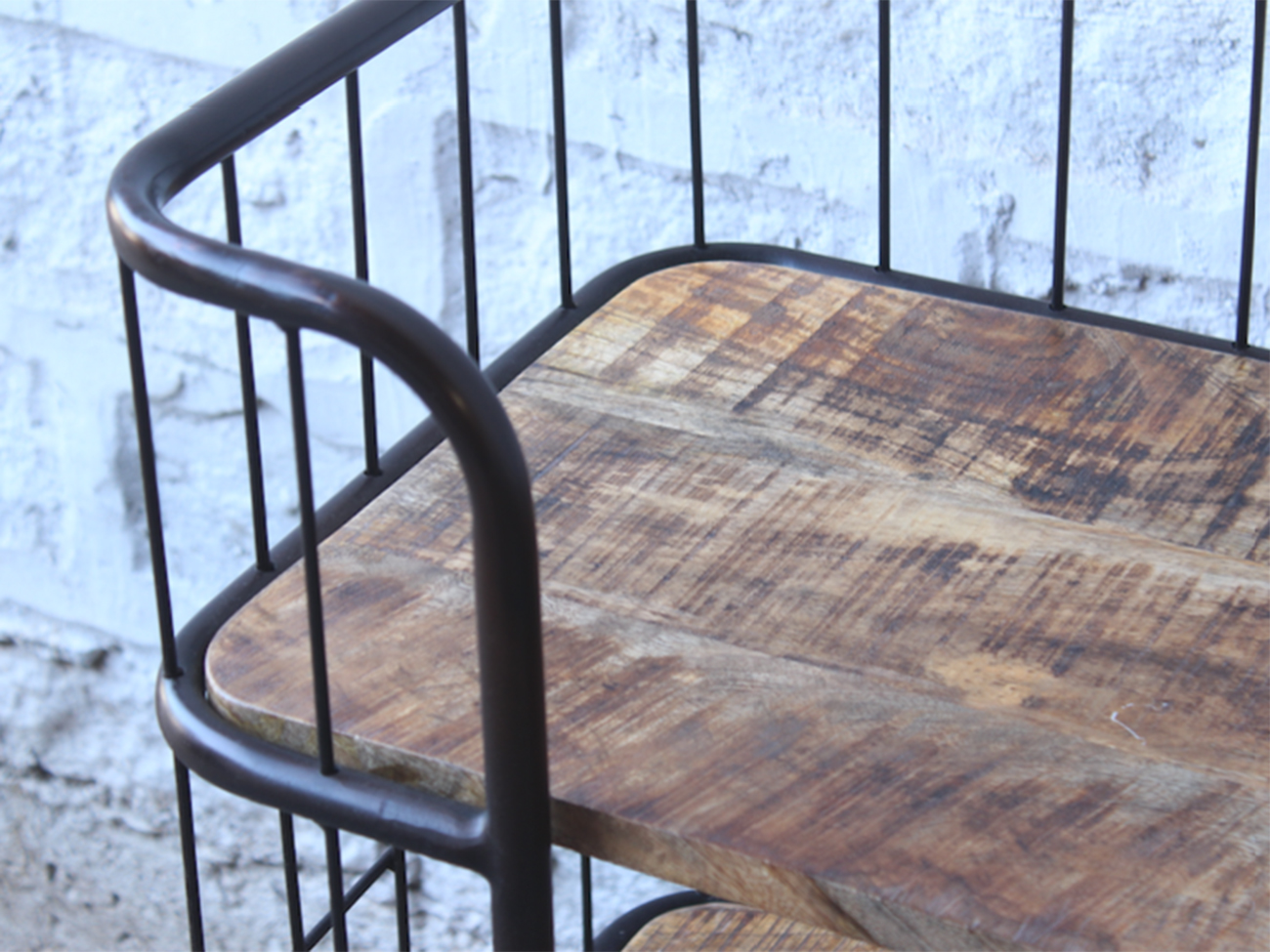 Industriewagen Vintage - IJzer/Hout