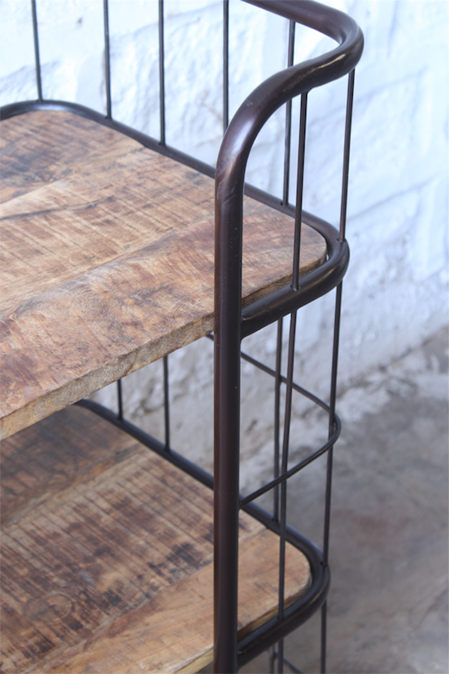 Industriewagen Vintage - IJzer/Hout