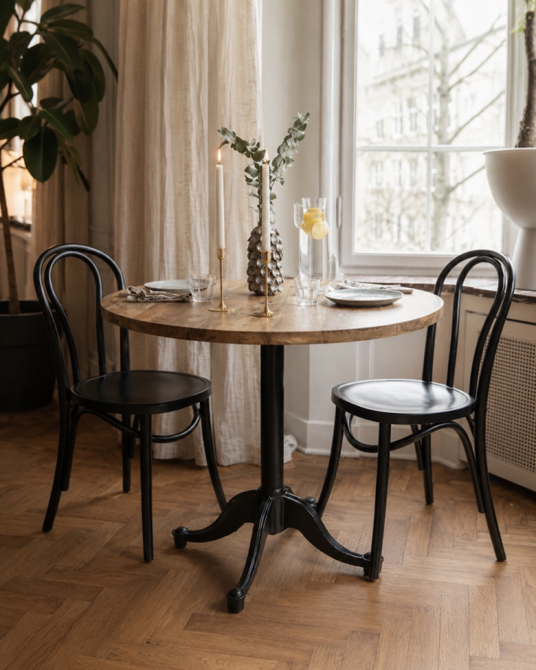Eettafel 'Långholmen' Rond 80cm - Vintage