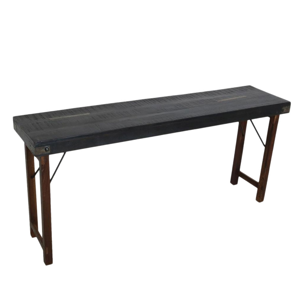 Bijzettafel Vintage 170x40cm - Zwart