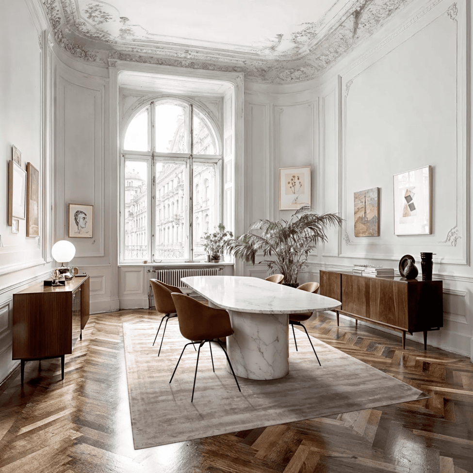 Viskosmat 'Jodhpur' 70x300cm - Lichtgrijs/Beige