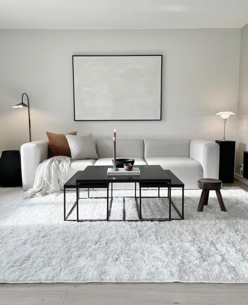 Vloerkleed 'Cosy' 80x180cm - Wit