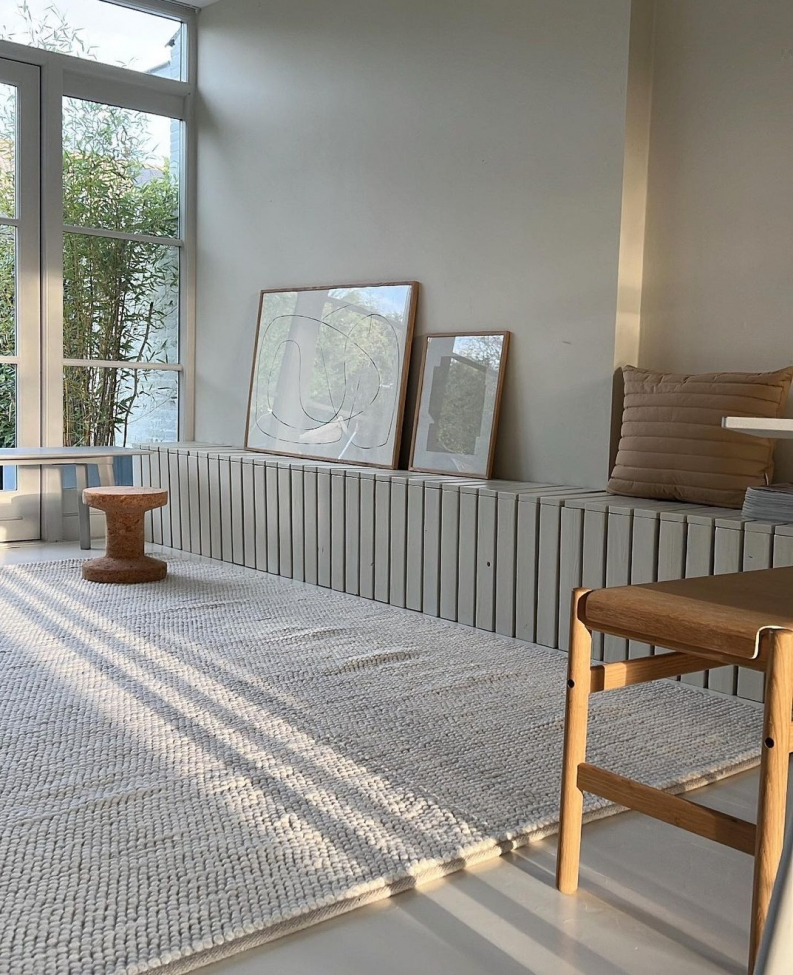 Ullmatta 'Avafors' 200x290cm - Beige