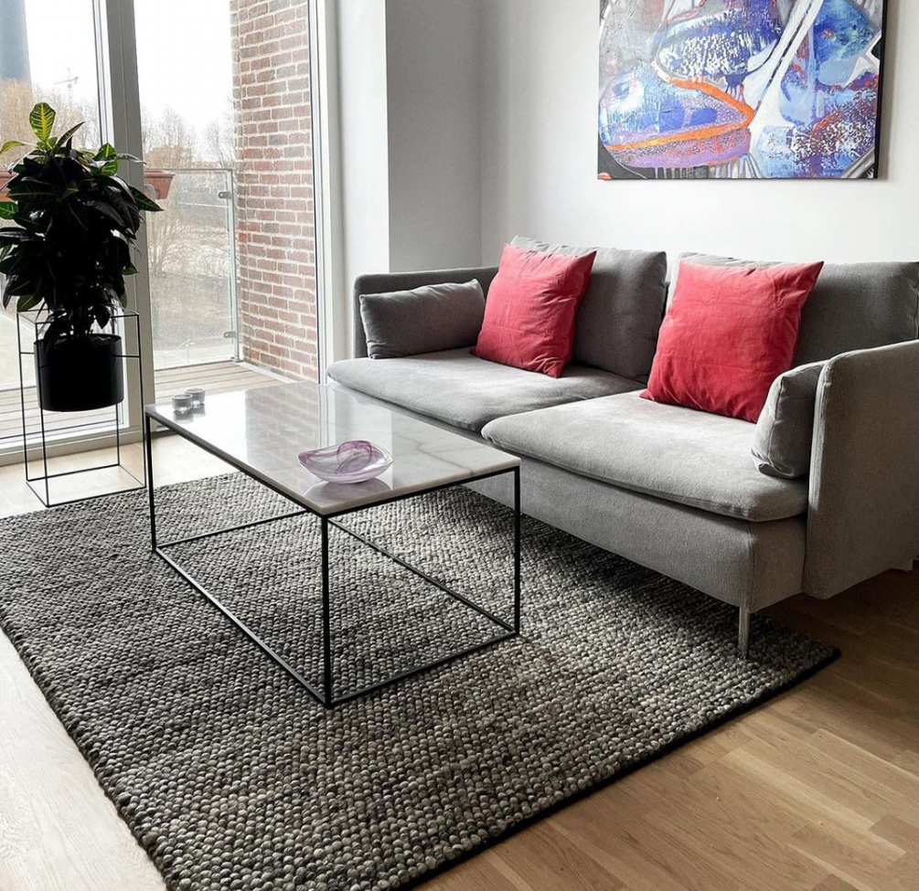 Ullmatta 'Avafors Wool Bubble' 200x300cm - Grijs