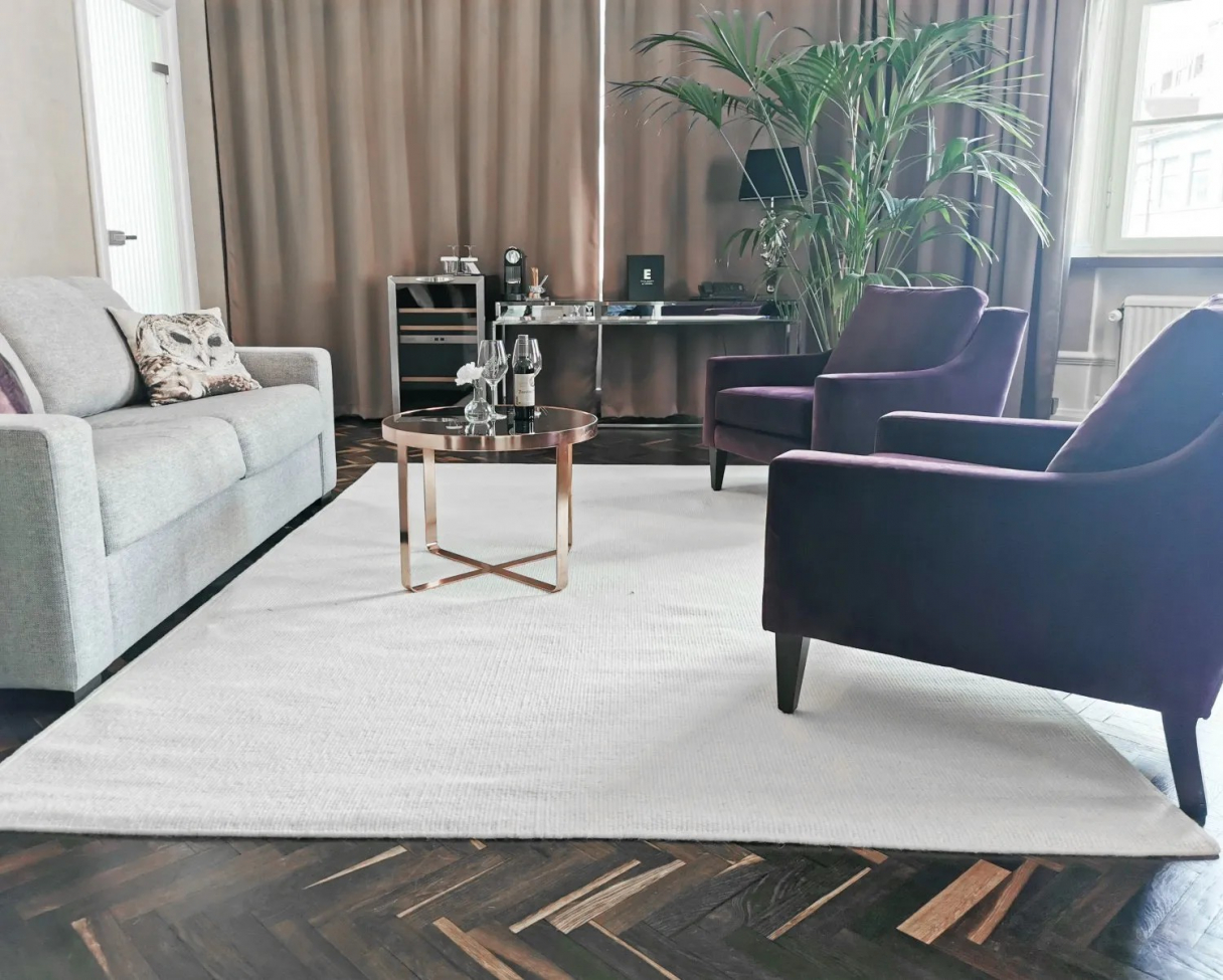Ullmatta 'Hamilton' 133x190cm - Wit