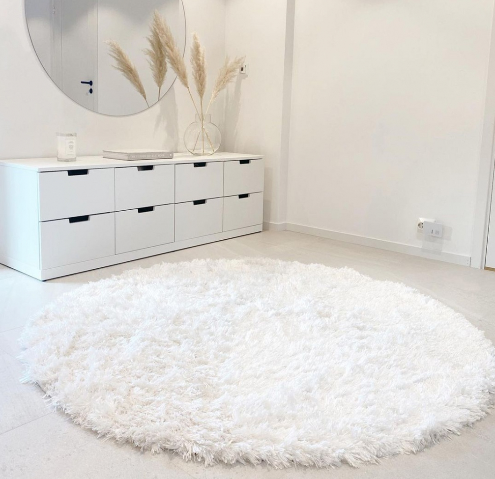 Rond kleed 'Janjira' 200cm - Wit