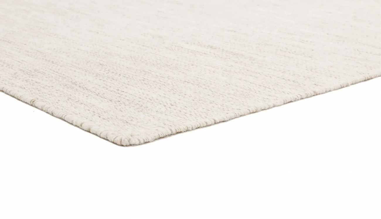 Wollen kleed 'Dhurry' 60x120cm - Natuurlijk