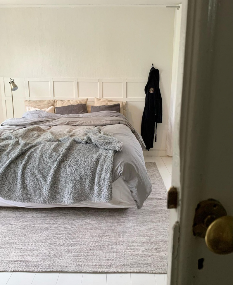 Wollen kleed 'Dhurry' 60x120cm - Grijs