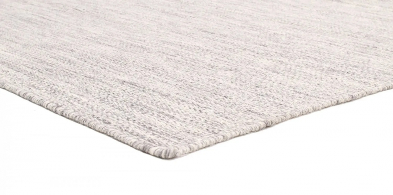 Wollen tapijt 'Dhurry' 200x290cm - Grijs