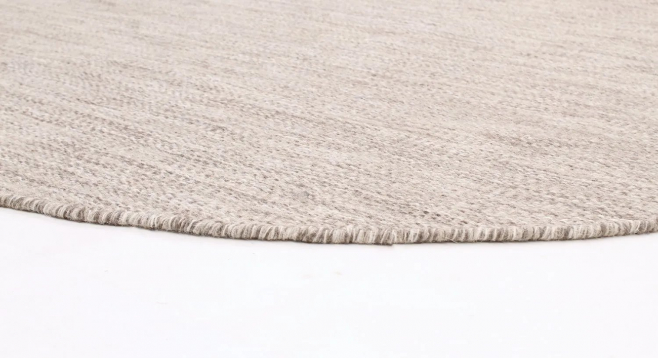 Rond tapijt 'Dhurry' 200cm - Beige