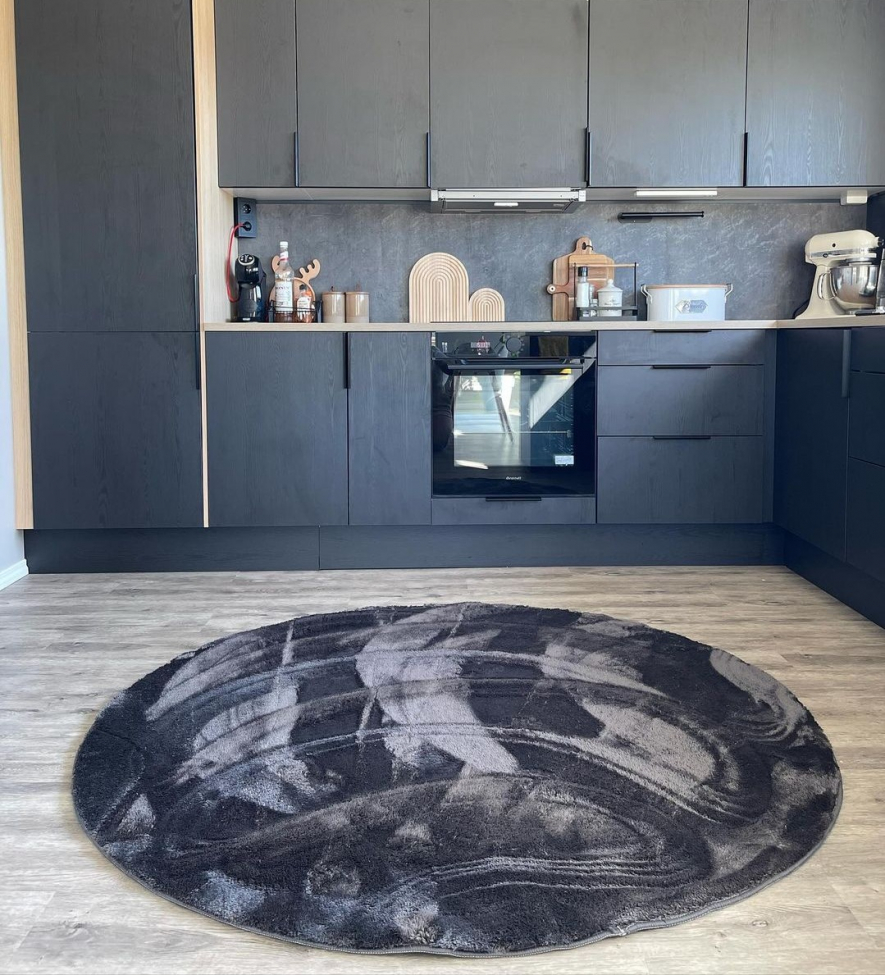 Rond tapijt 'Aranga Super Soft' 120cm - Antraciet
