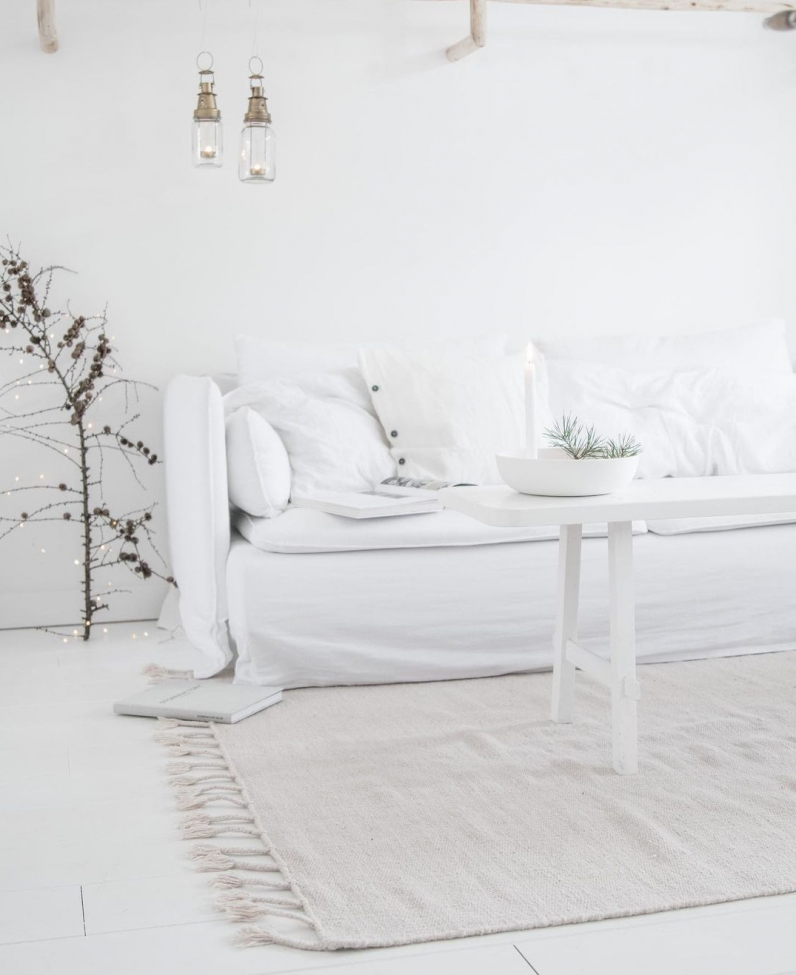 Wollen kleed 'Malana' 200x300cm - Beige