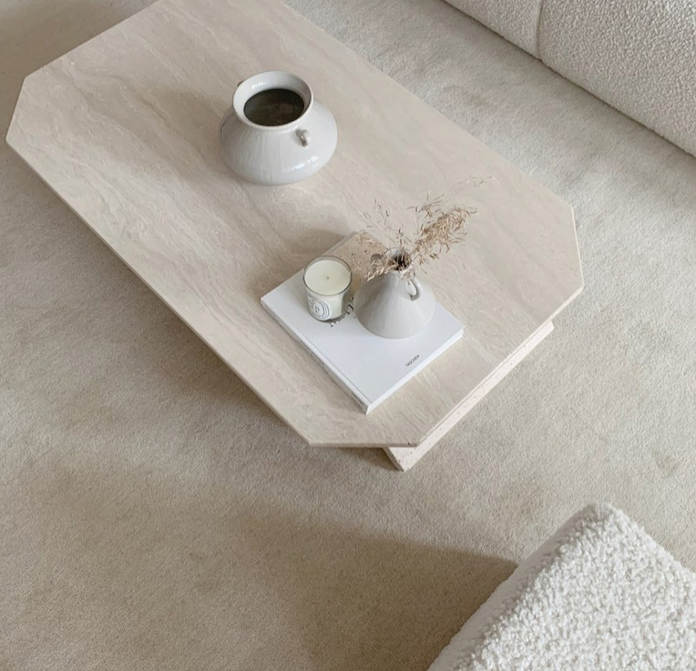Wollen tapijt 'Ella' 80x250cm - Crème
