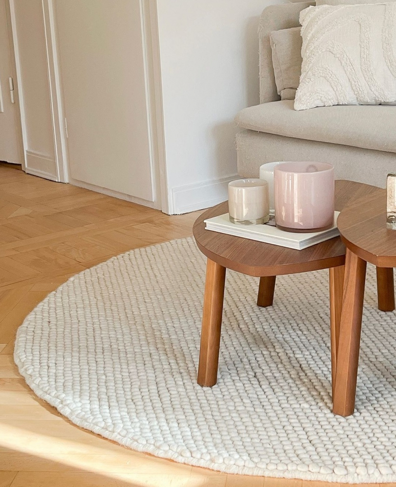 Rond tapijt 'Avafors' 240cm - Beige