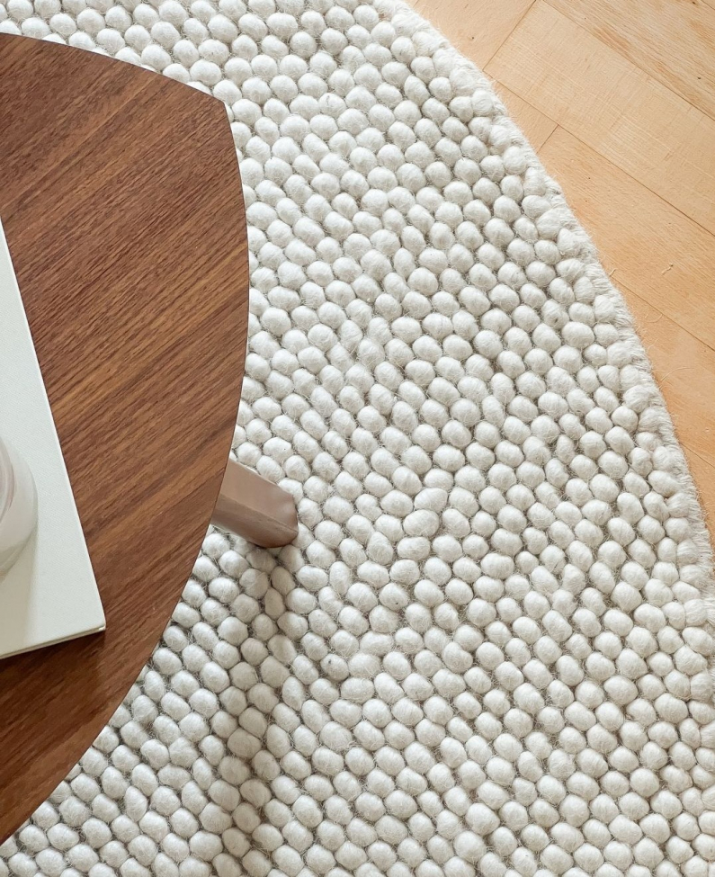 Rond tapijt 'Avafors' 240cm - Beige