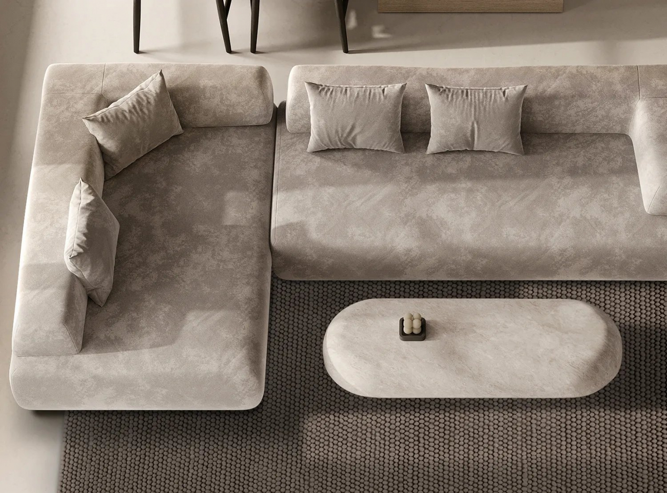 Wollen tapijt 'Avafors Wool Bubble' 80x150cm - Bruin