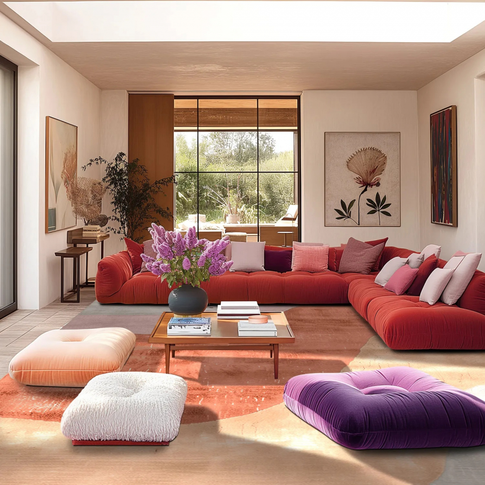 Wilton tapijt 'Barcelona' 200x280cm - Champagne/Oranje