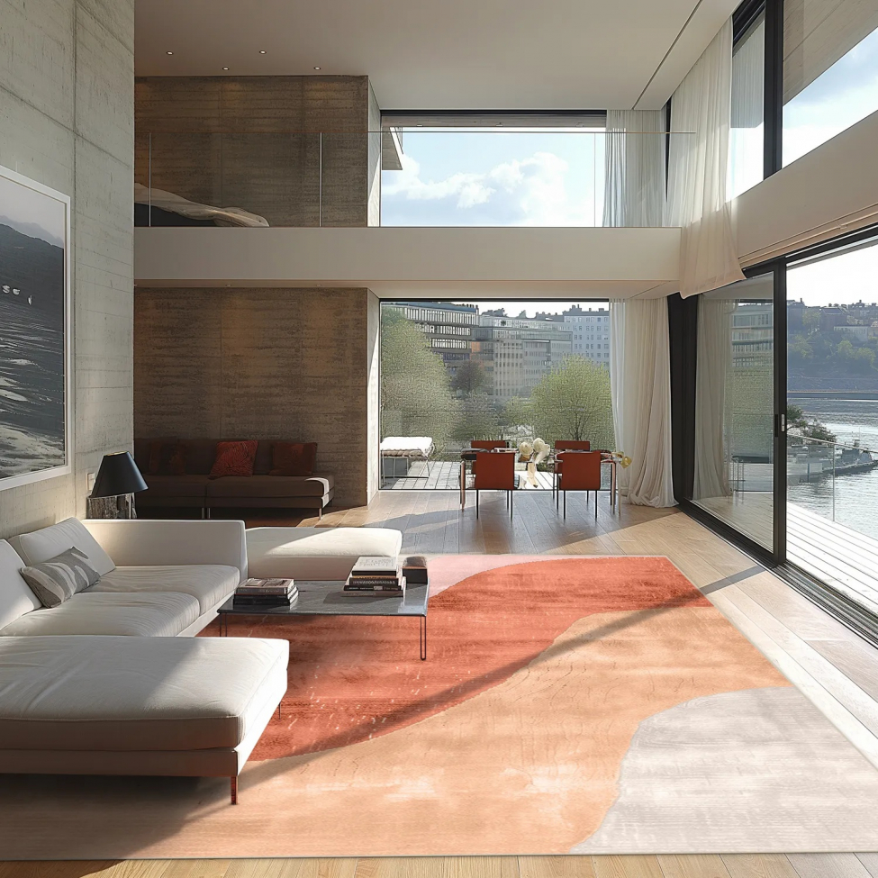 Wilton tapijt 'Barcelona' 240x340cm - Champagne/Oranje