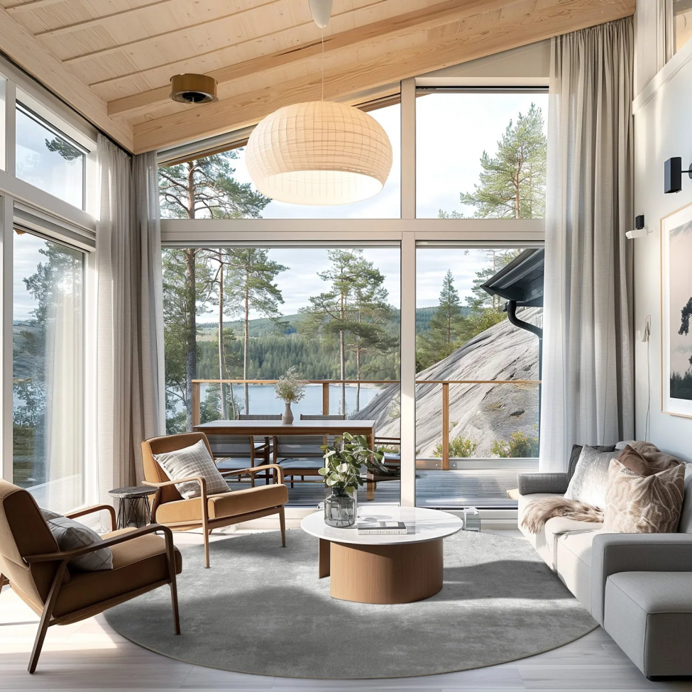 Rond tapijt 'Lynton' 240cm - Grijs