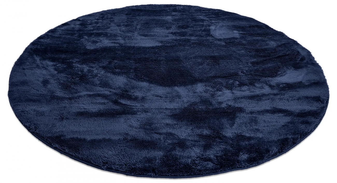 Rond tapijt 'Aranga Super Soft' 200cm - Donkerblauw