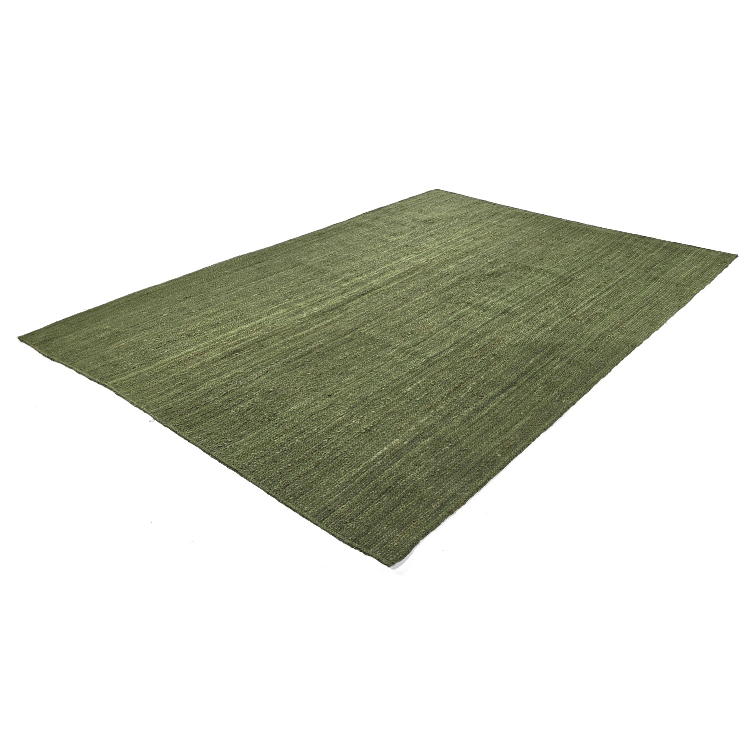 Jute vloerkleed 'Amasia' - Donkergroen