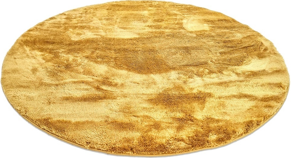 Rond tapijt 'Aranga Super Soft' 200cm - Geel