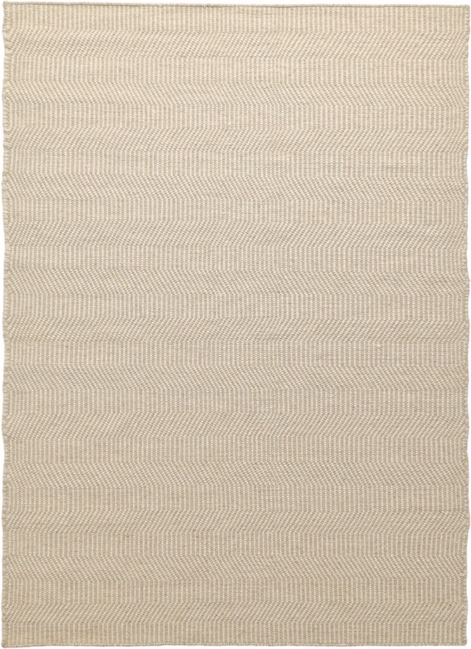 Wollen vloerkleed 'Larkana' - Beige/wit