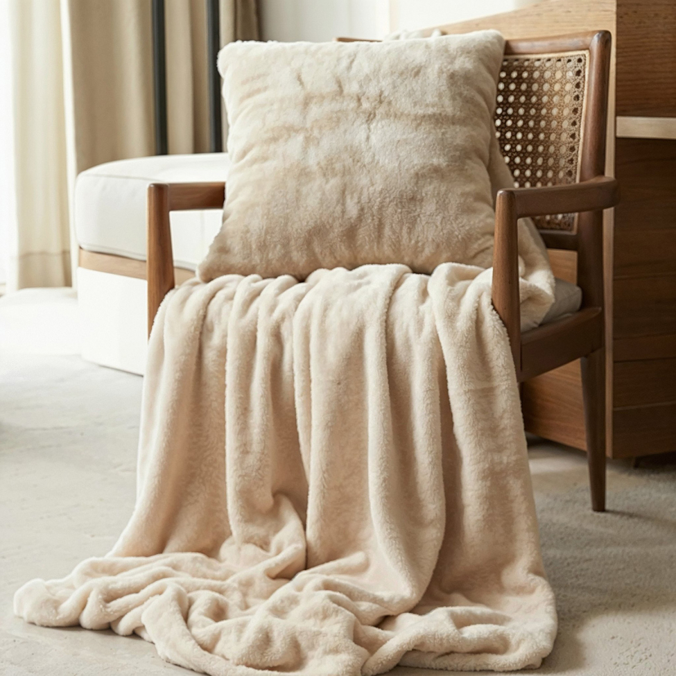 Kussenhoes 'Aranga Super Soft' 45x45cm - Beige