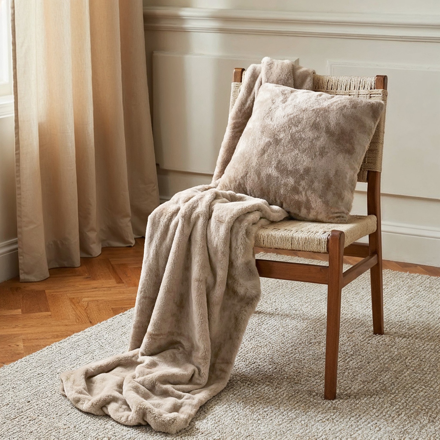 Kussenhoes 'Aranga Super Soft' 45x45cm - Bruin