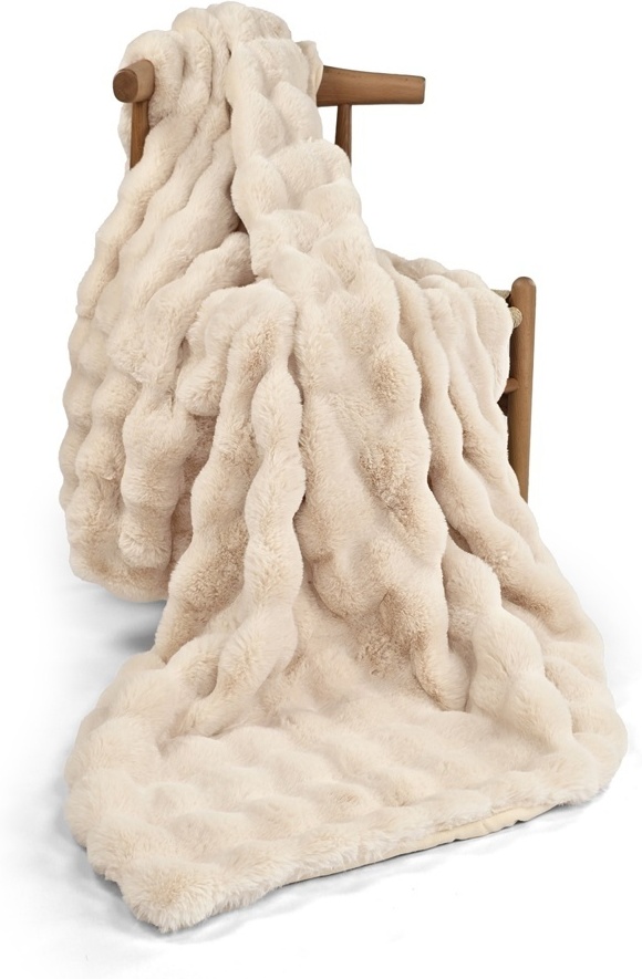 Plaid 'Aranga Bubble Throw' 130x170cm - Beige