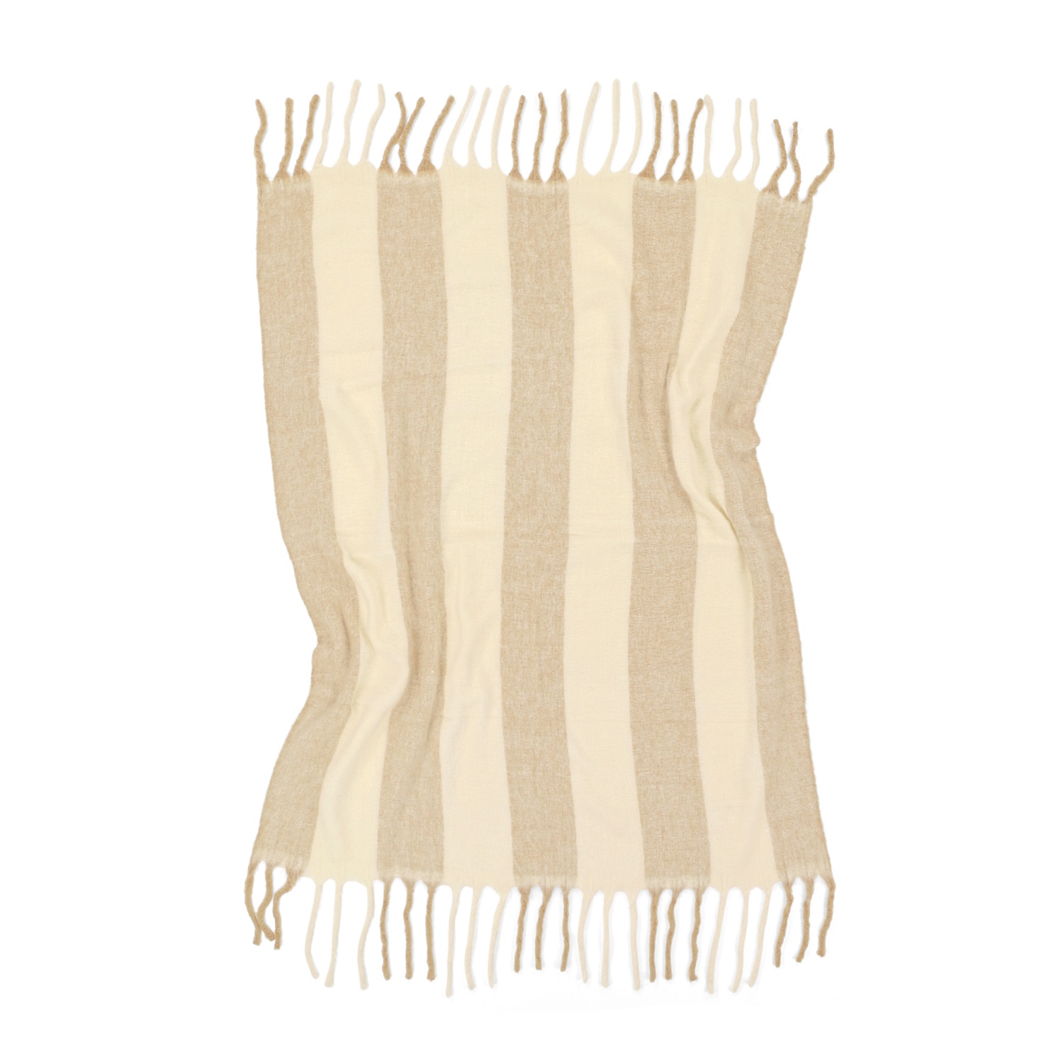 Geruite 'Beatriz Stripe' 130x170cm - Beige/wit