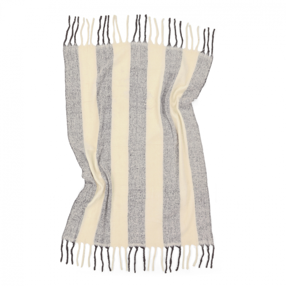 Geruite 'Beatriz Stripe' 130x170cm - Zwart/wit