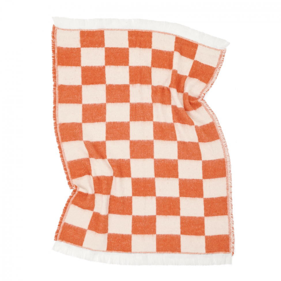 Geruite 'Audrey Check' 130x170cm - Roze/wit