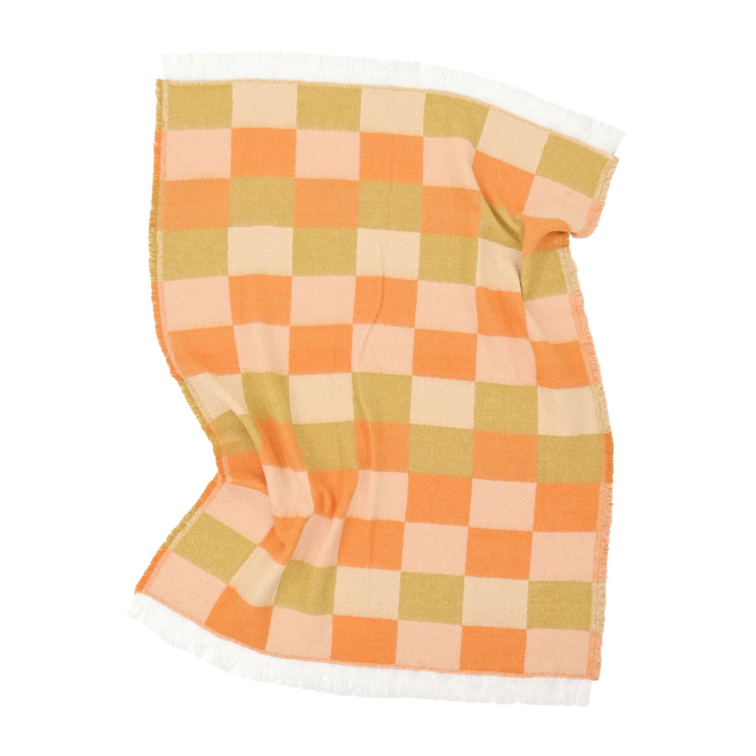 Geruite 'Audrey Check' 130x170cm - Beige/geel/oranje