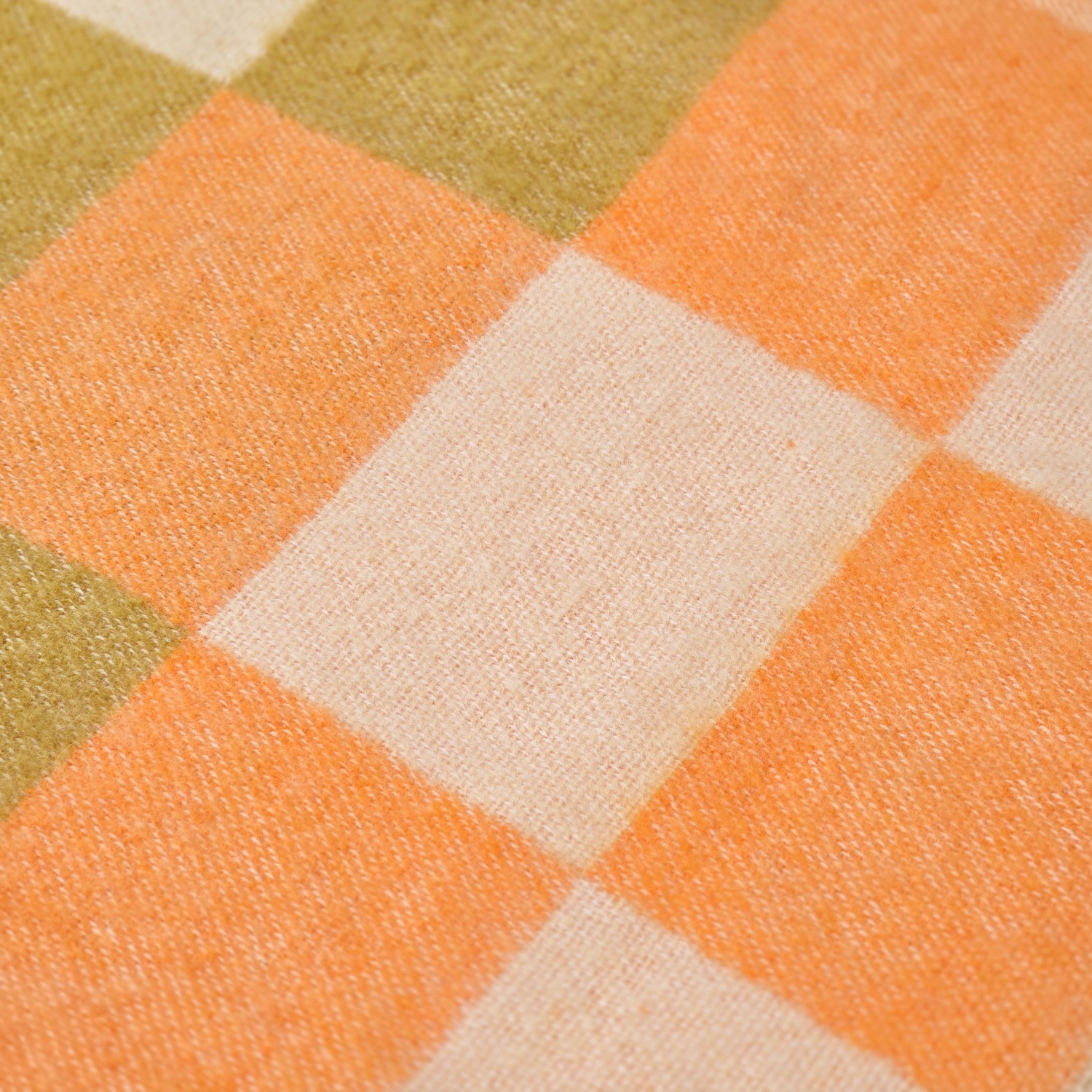 Geruite 'Audrey Check' 130x170cm - Beige/geel/oranje