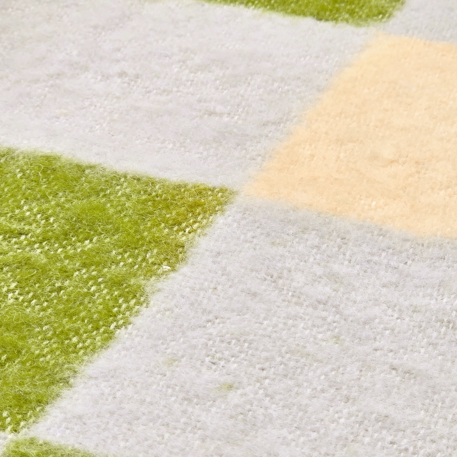 Geruite 'Audrey Check' 130x170cm - Beige/groen/paars