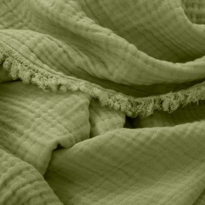 Mousseline deken 'Dorena' 130x170cm - Groen