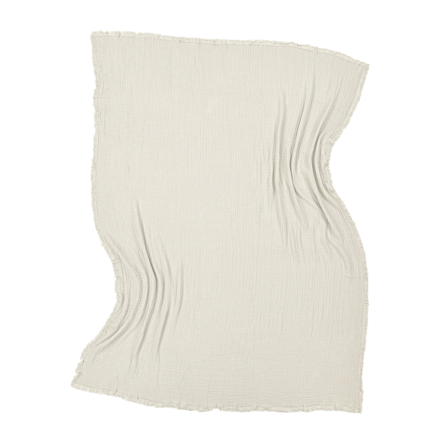 Mousseline deken 'Dorena' 130x170cm - Wit