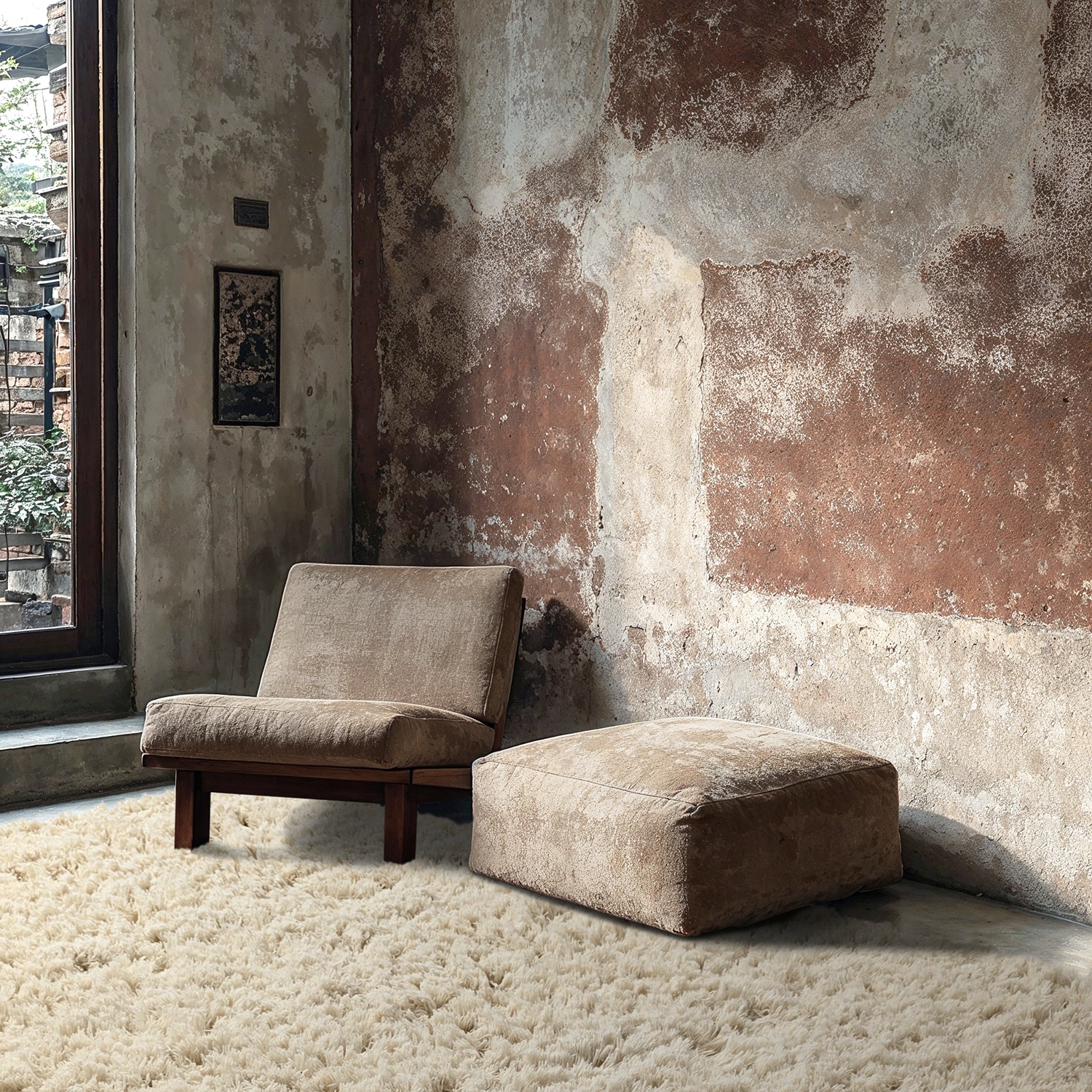 Hoogpolig Vloerkleed 'Fassale Handwoven Wool' - Wit